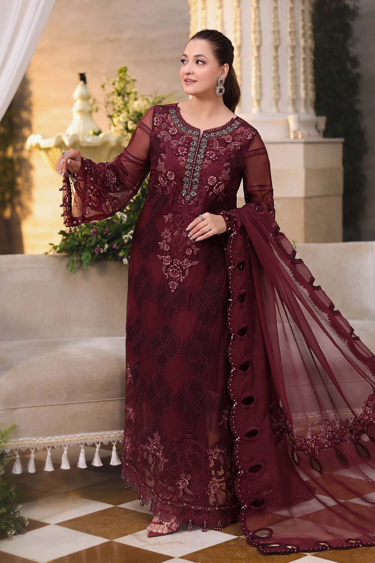 Maria B- Chiffon 108 (unstitched)